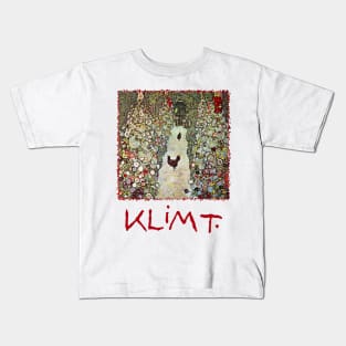 Garden Path with Chickens by Gustav Klimt Kids T-Shirt
